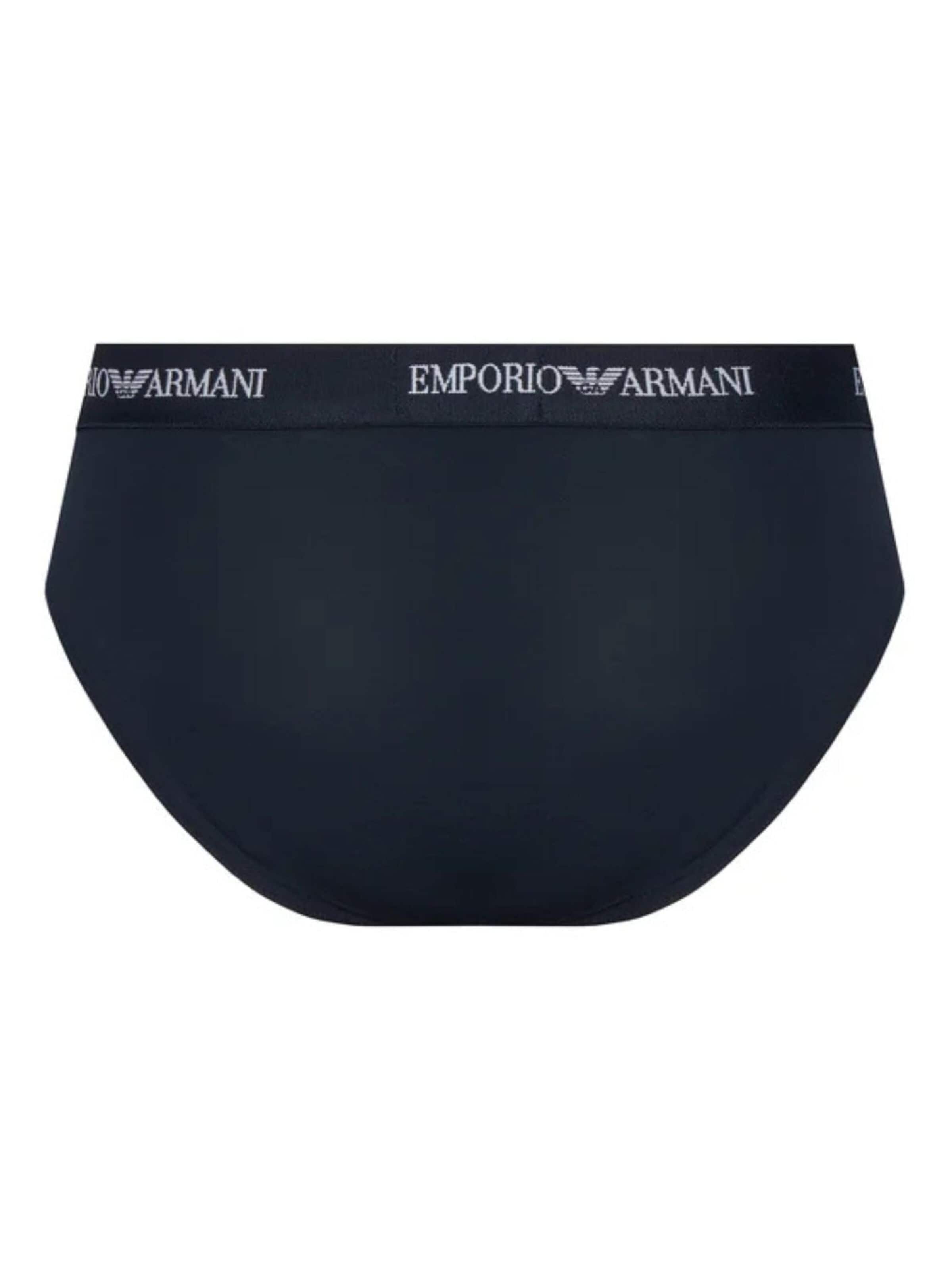 Slip 'Pack of 3 stretch jersey briefs' di Emporio Armani in blu