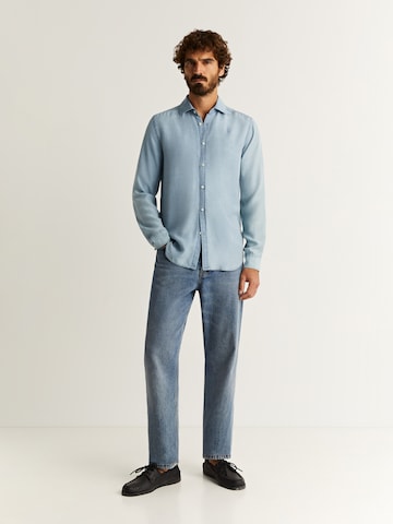 Coupe regular Chemise 'Lagoon K' Scalpers en bleu : devant