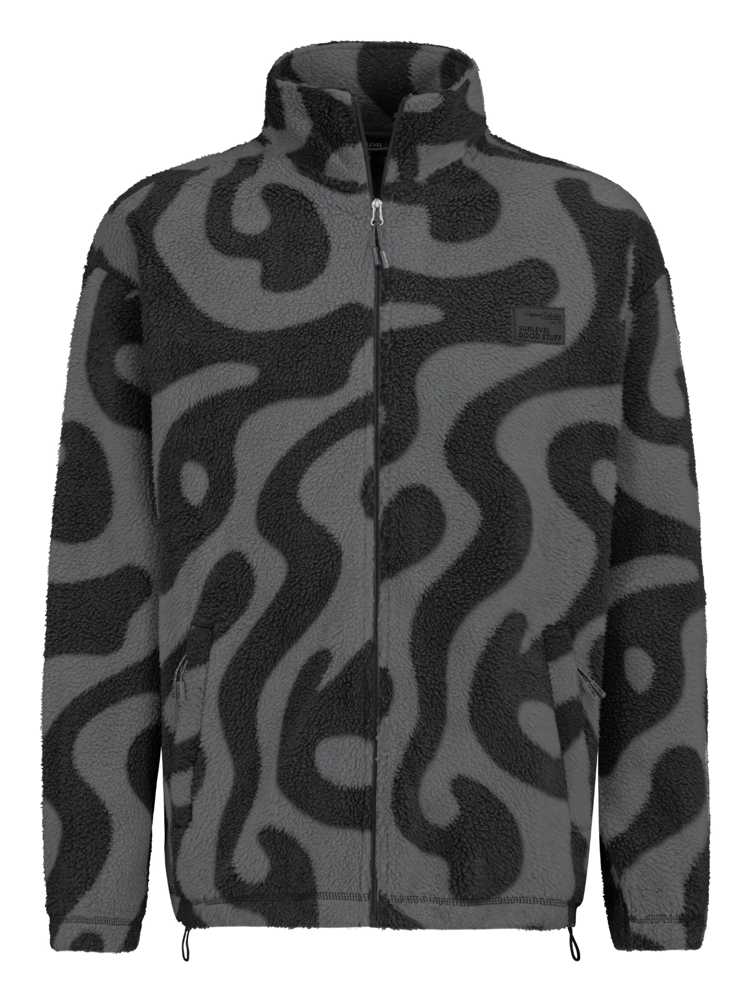 Sublevel Fleecejacke in Grau: Vorderseite