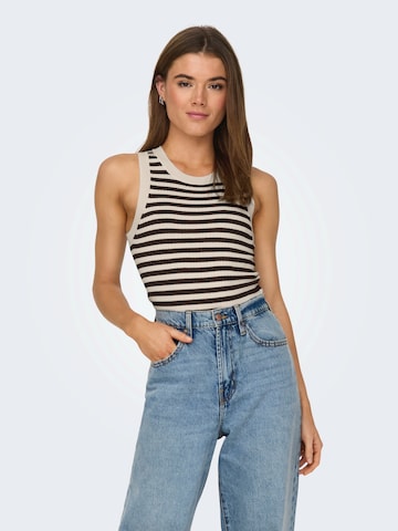 JDY Vyšívaný top 'JDYAYA' - Hnedá: predná strana