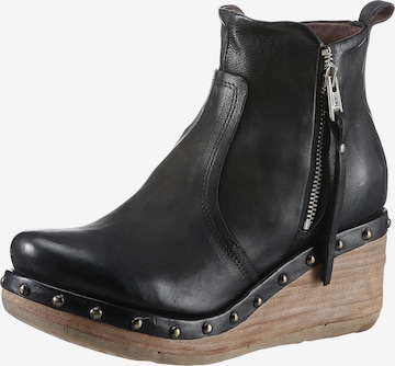 A.S.98 Ankle Boots in Black: front