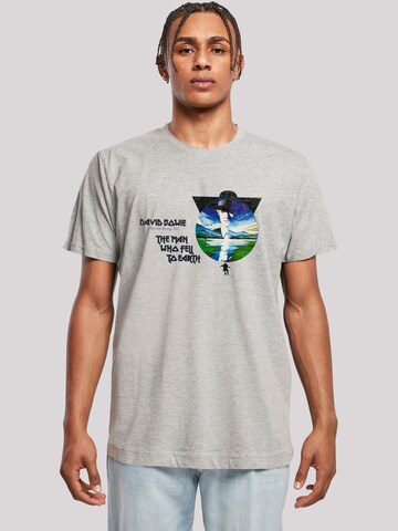 T-Shirt 'The Man Who Fell To Earth David Bowie' F4NT4STIC en gris : devant