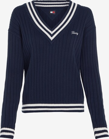 Pull-over Tommy Jeans en bleu : devant