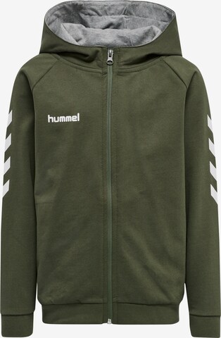Hummel Sportssweatjakke i grøn: forside