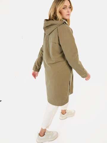 CAMEL ACTIVE Langer Parka mit verstellbarer Taille in Grün