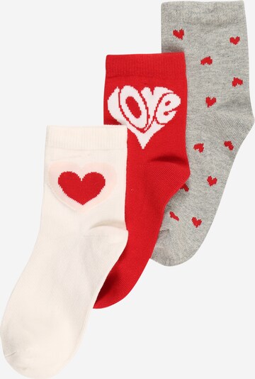 GAP Sokker 'LOVE' i creme / grå-meleret / lyserød / rød, Produktvisning