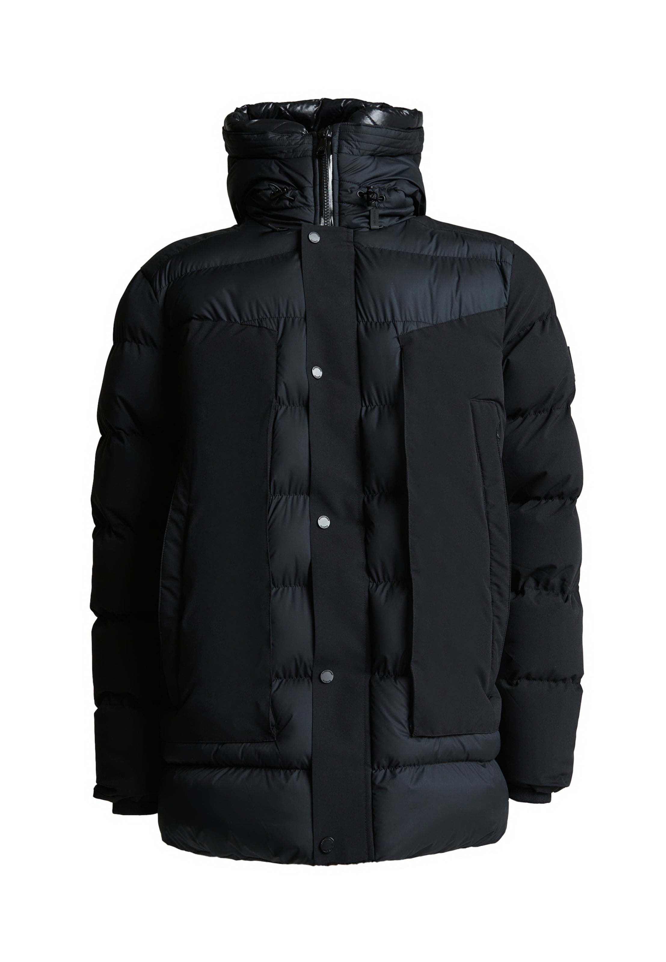 Veste d’hiver 'Conchiglia' Alessandro Zavetti en noir : devant