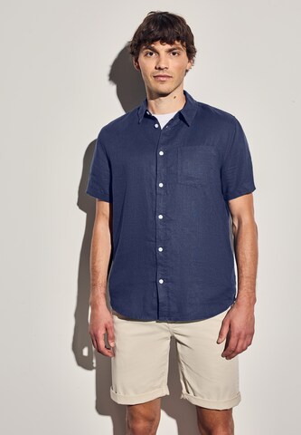 Street One MEN Regular Fit Hemd in Blau: Vorderseite