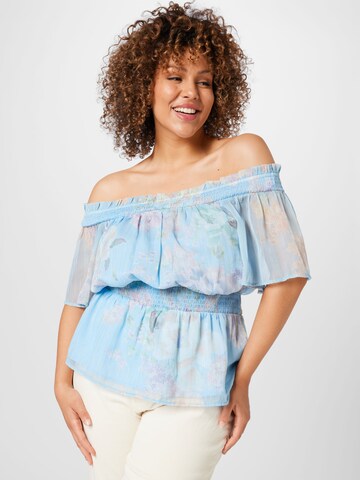 River Island Plus Bluse in Blau: predná strana