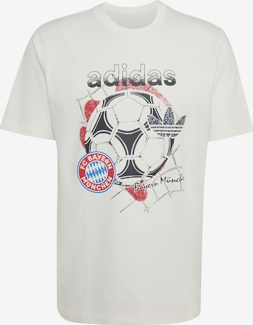 ADIDAS ORIGINALS Функционална тениска в бяло: отпред