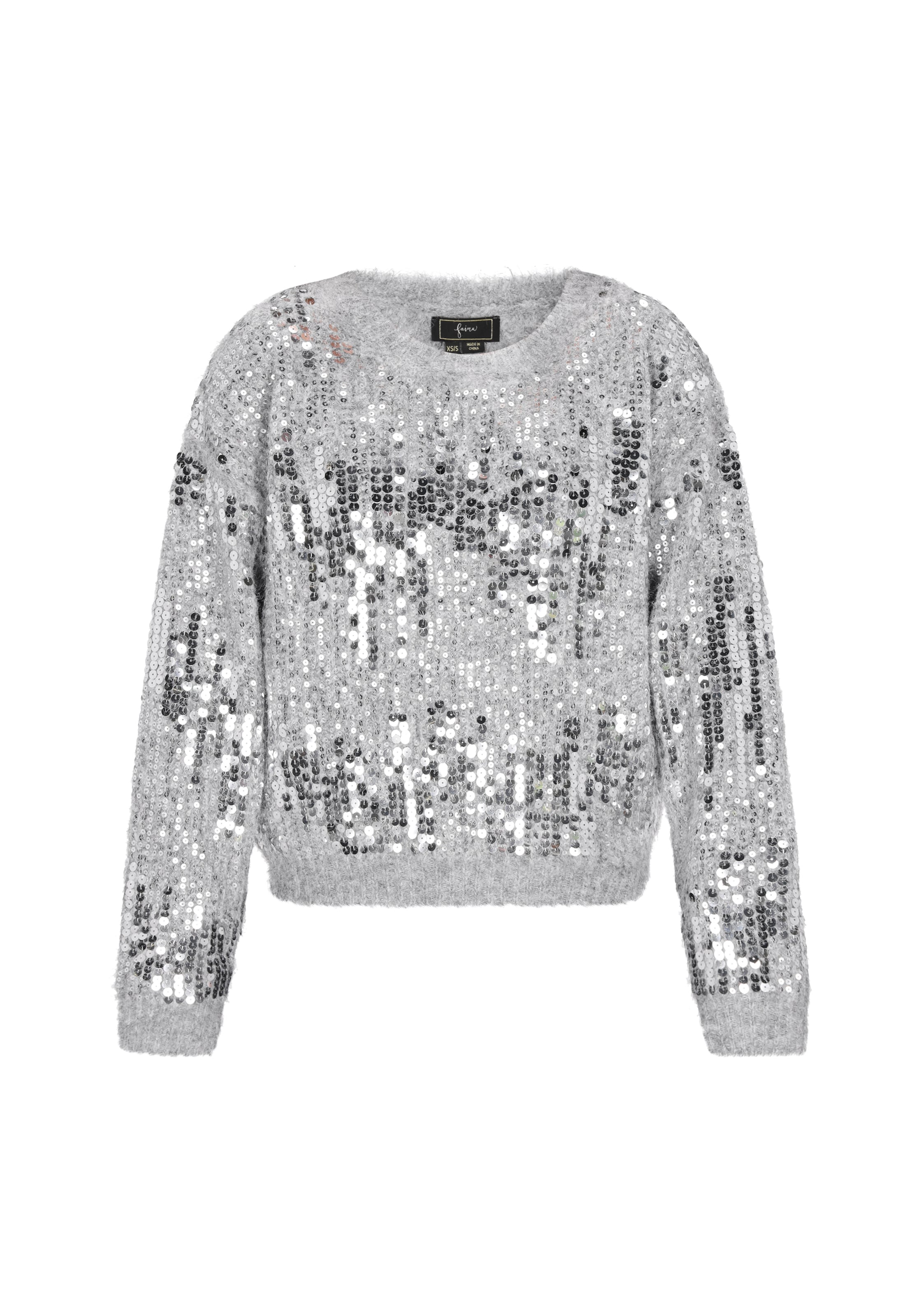 Pull-over faina en gris : devant