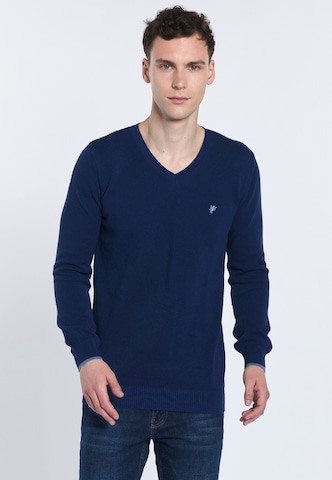 DENIM CULTURE Sweater ' ROMEO ' in Blue: front