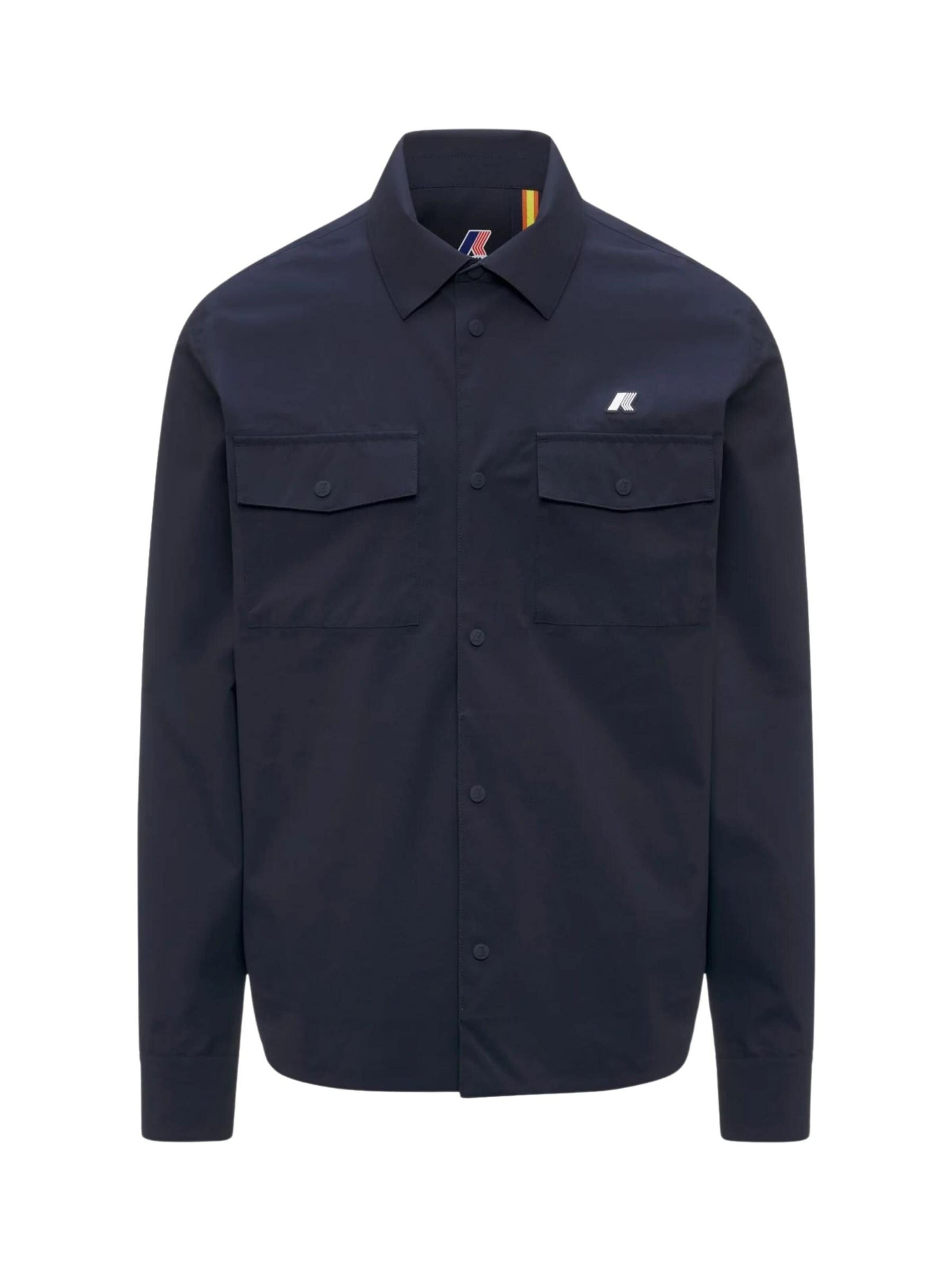 Veste mi-saison K-Way en bleu : devant