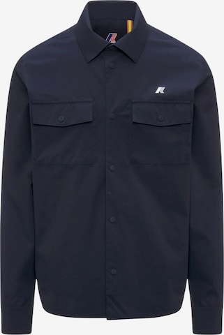 Veste mi-saison K-Way en bleu : devant