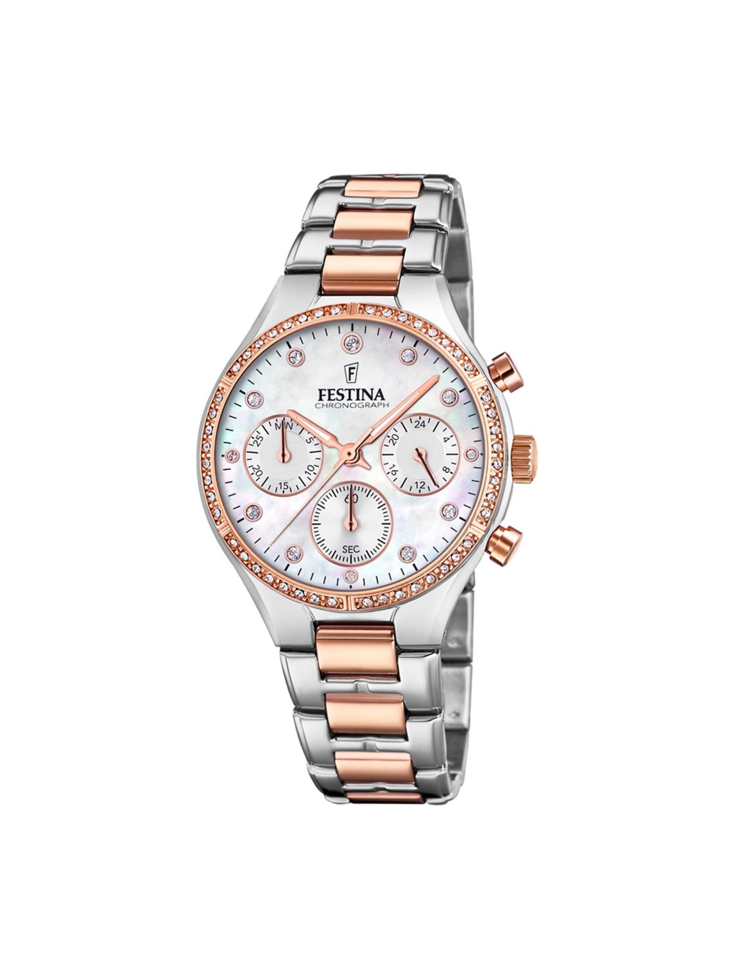 FESTINA Zegarek analogowy 'Chronograph BOYFRIEND COLLECTION' w kolorze biały: przód