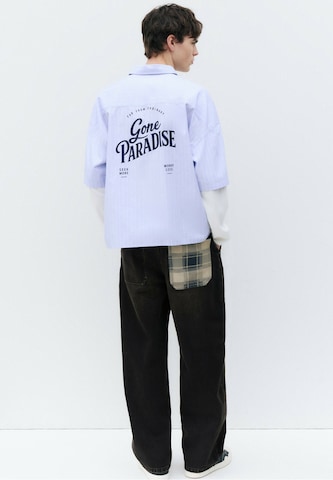 Pull&Bear Широки крачоли Дънки в черно
