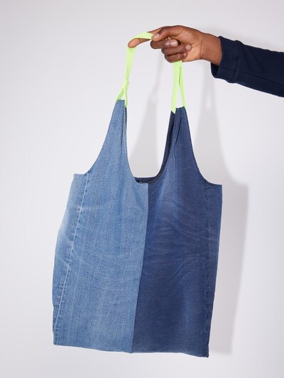 Bridge & Tunnel Shopper 'Limone' in blau, Produktansicht