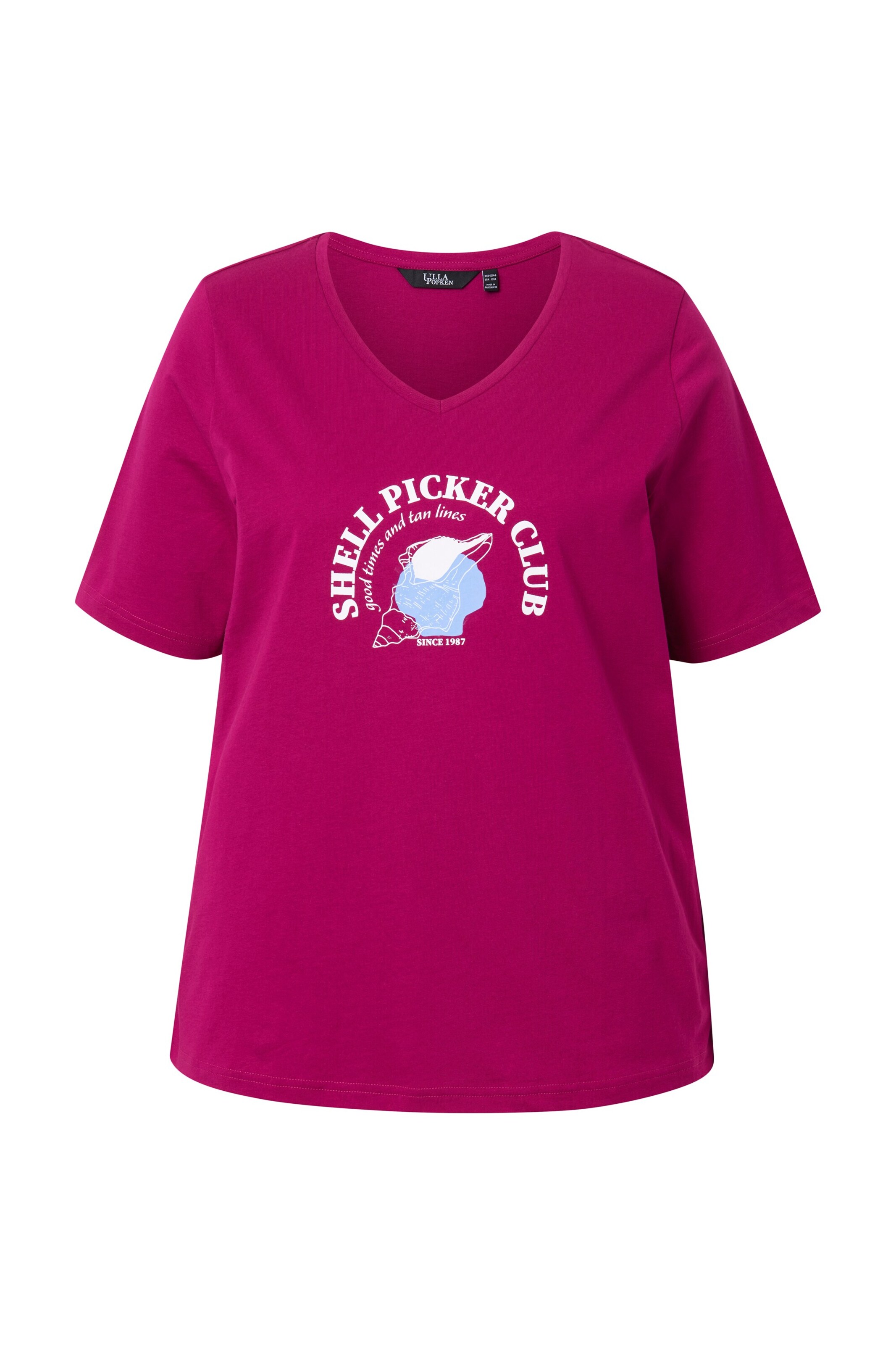 T-shirt Ulla Popken en rose : devant