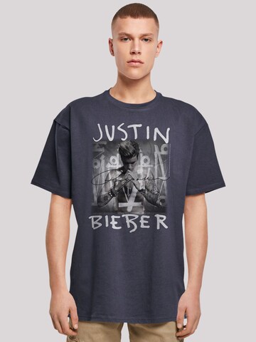 F4NT4STIC Shirt 'Justin Bieber Purpose Album Cover' in Grijs: voorkant
