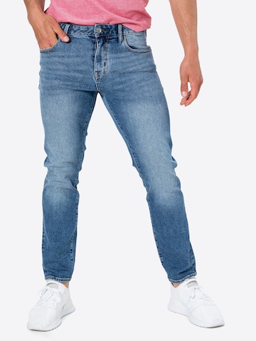 Coupe slim Jean Superdry en bleu : devant