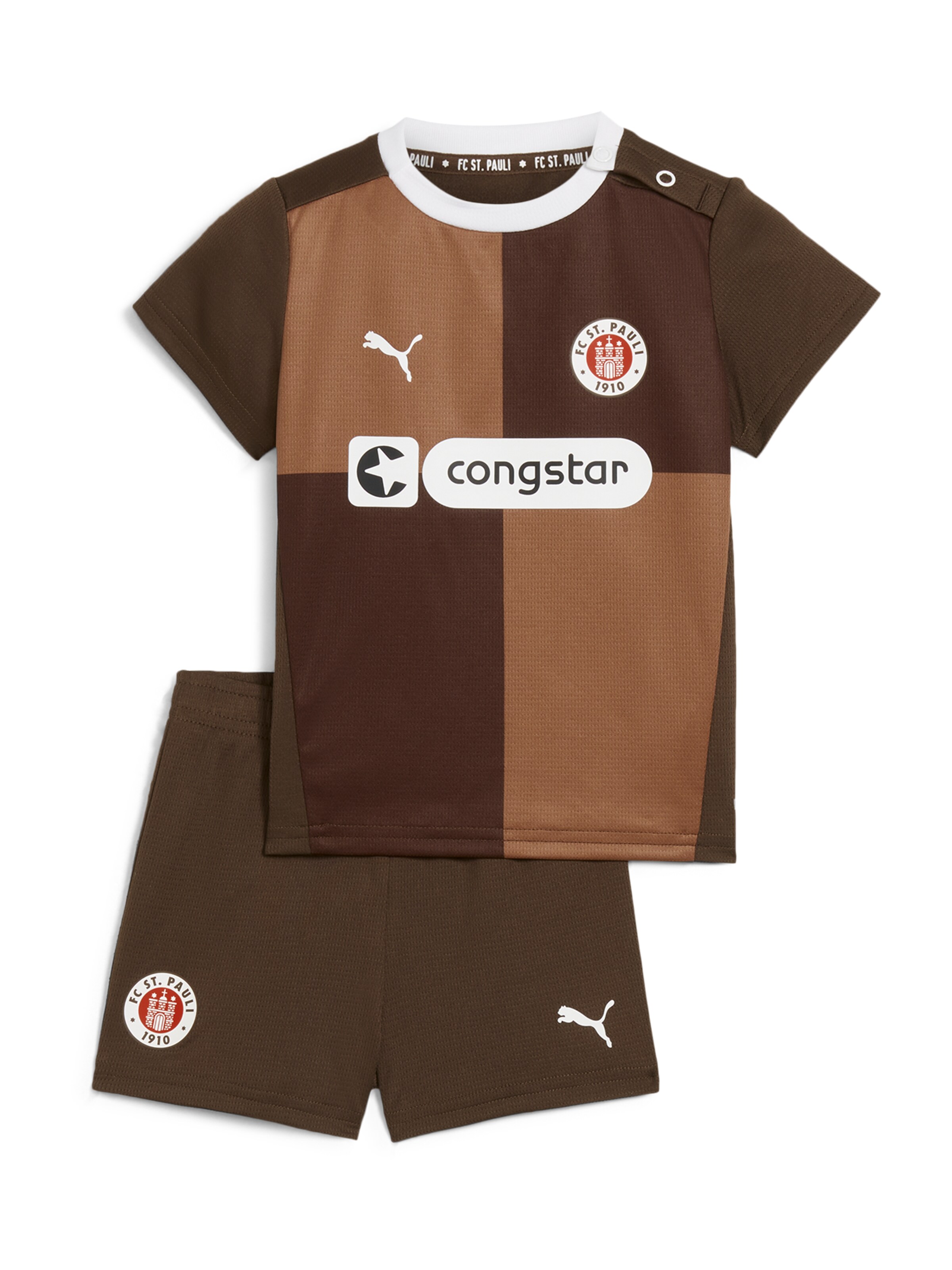 PUMA Träningsdräkt 'FC St. Pauli 24-25 Heim' i brun: framsida