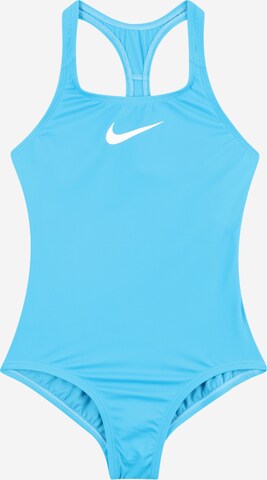 NIKE Bralette Athletic Swimwear in Blue: front