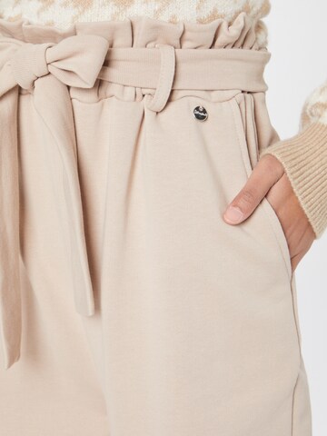 Liebesglück Loose fit Pleat-Front Pants 'LAYA' in Beige