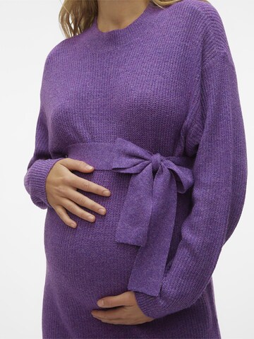 MAMALICIOUS Knitted dress 'Svala' in Purple