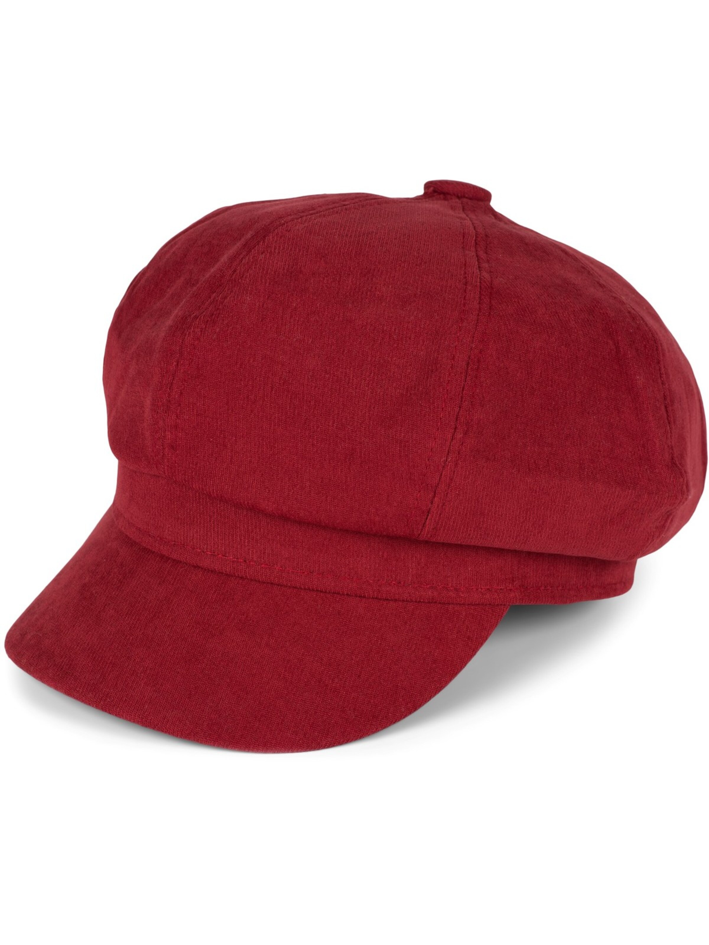 styleBREAKER Mütze 'Weiche Ballonmütze Einfarbig'‌‌‌ in Rot: Vorderseite