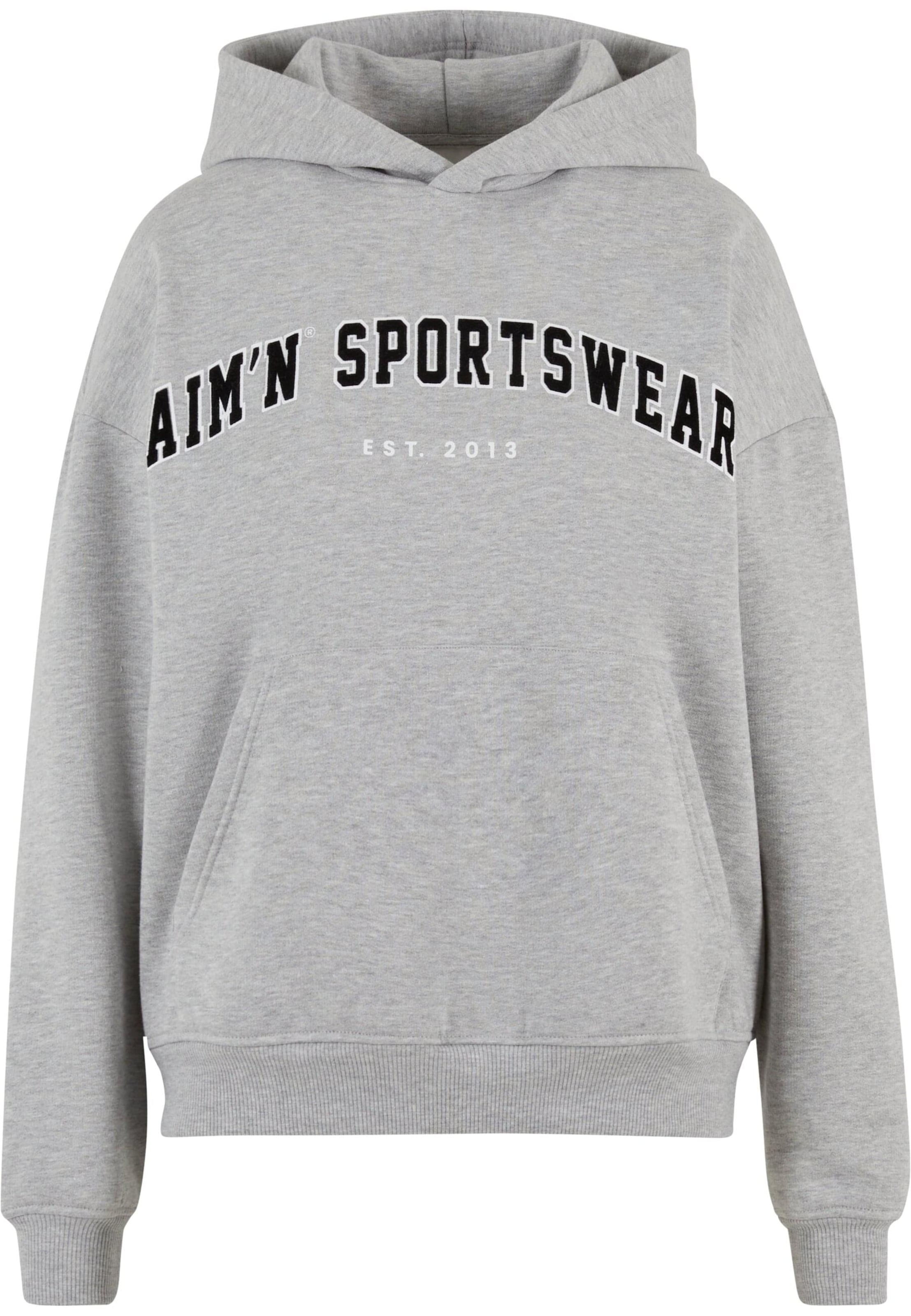 Aim'n Mikina 'Varsity Sweat' - Sivá: predná strana