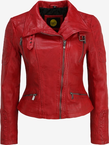 BUFFALO Lederjacke 'BE Happy' in Rot: predná strana