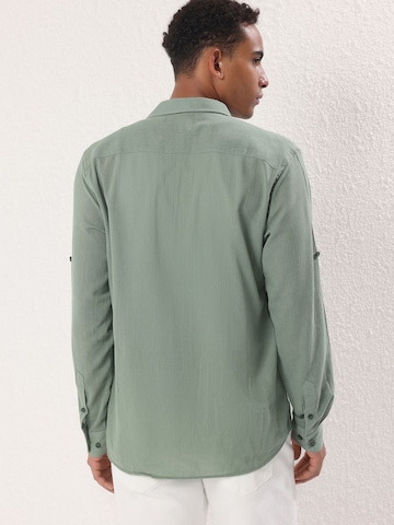 Trendyol Regular fit Button Up Shirt in Green