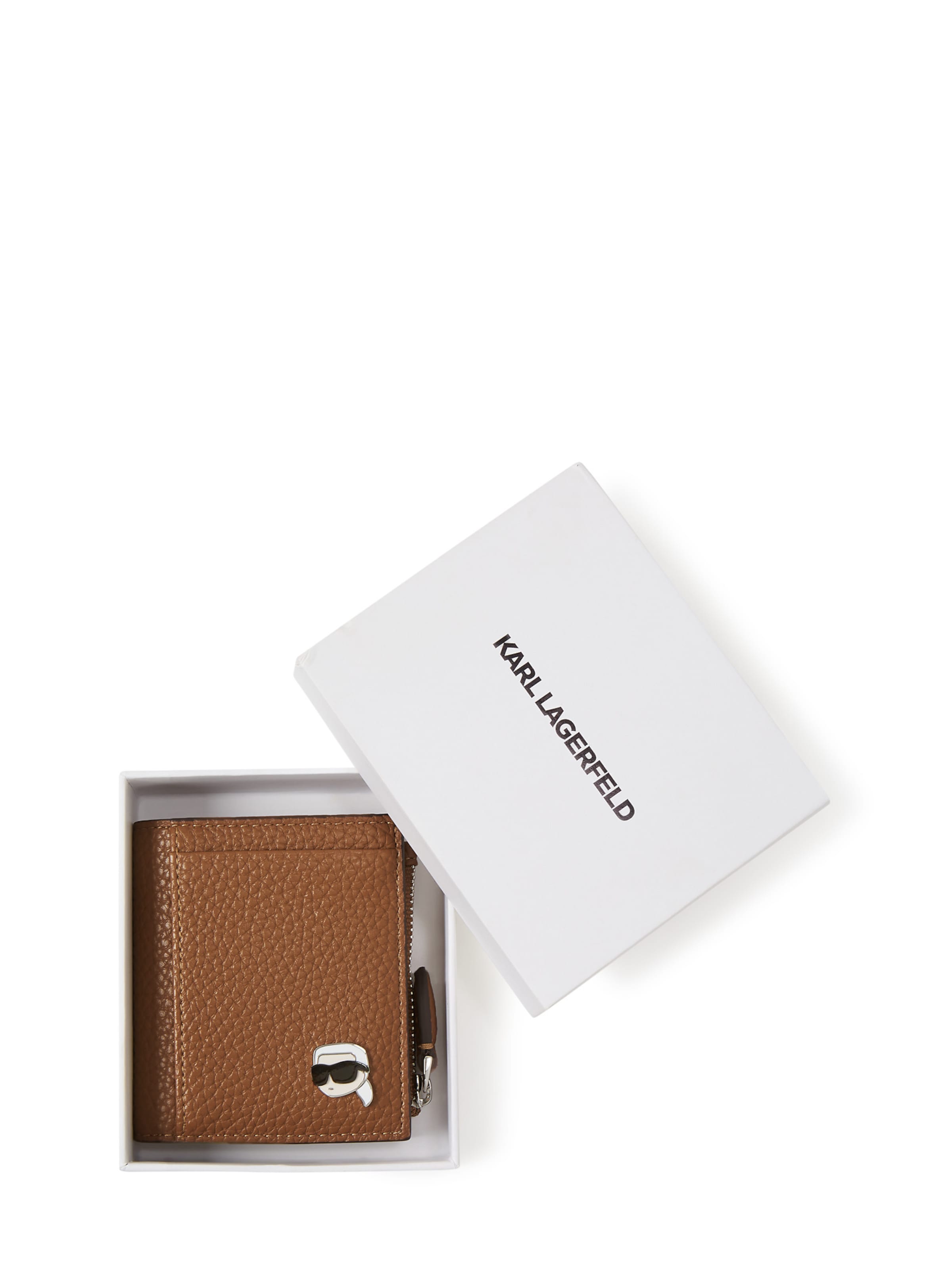 Porte-monnaies 'Ikon' Karl Lagerfeld en marron