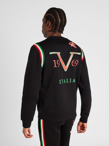 19V69 ITALIA Sweatshirt 'Bruno' in Zwart