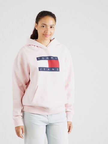 Tommy Jeans Μπλούζα φούτερ σε ροζ: μπροστά