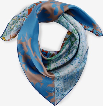 CODELLO Shawl in Blue: front