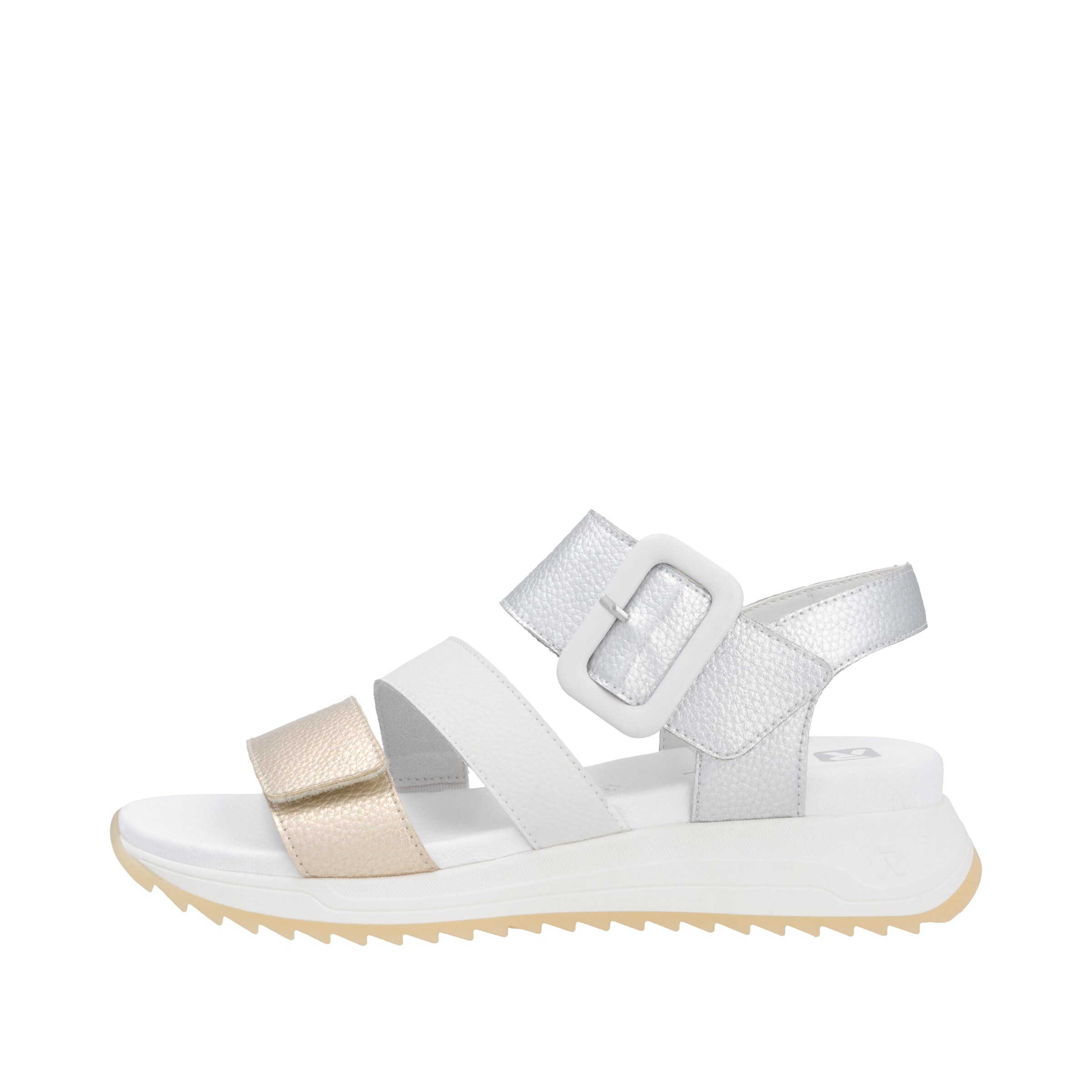 Sandales à lanières Rieker Sport en blanc : devant