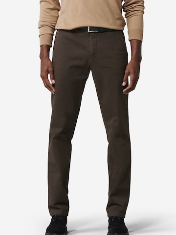 Regular Pantalon chino 'Rio' MEYER en marron : devant