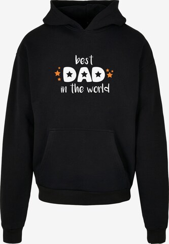 Merchcode Sweatshirt 'Fathers Day - Best Dad In The World' in Zwart: voorkant