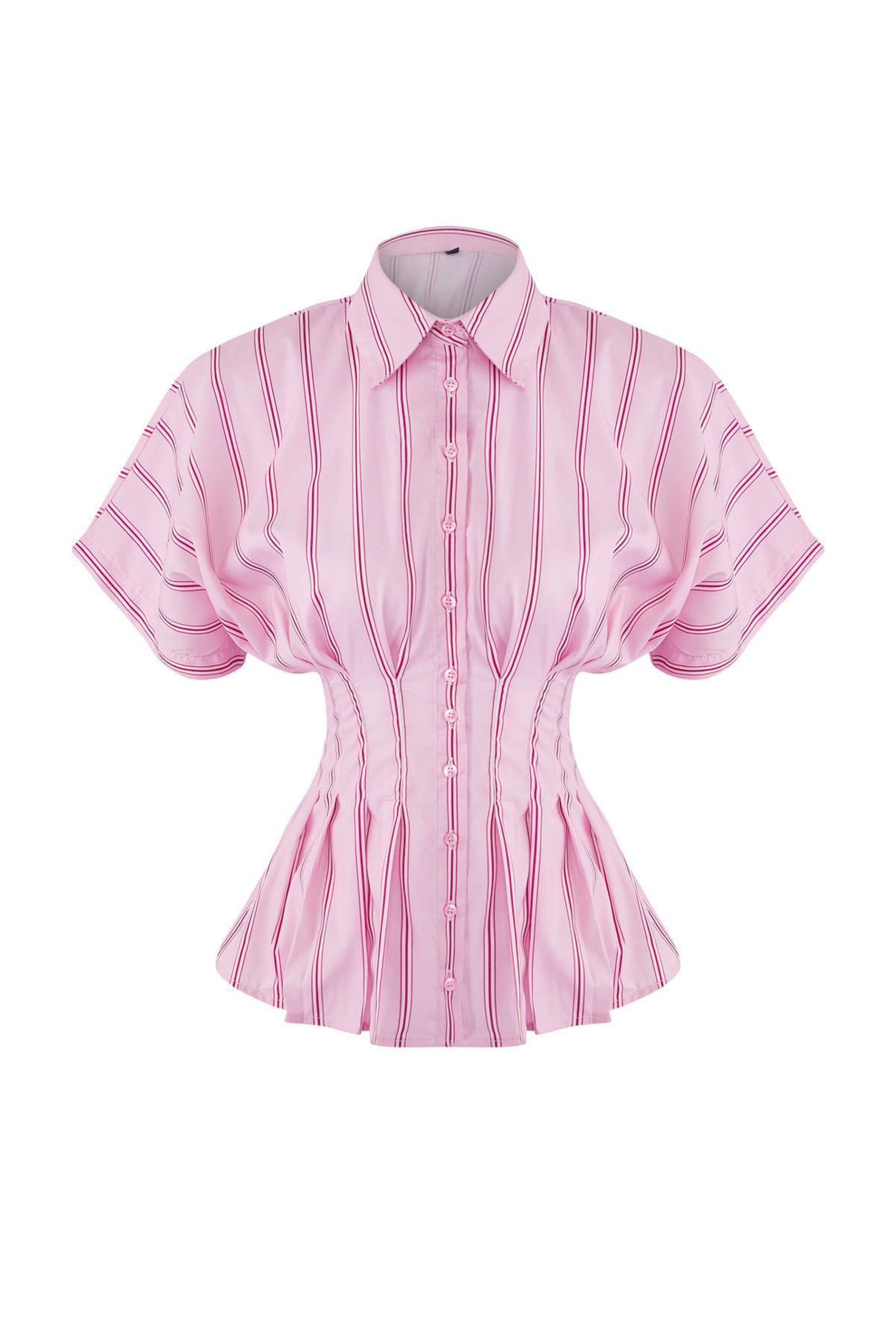 Trendyol Bluza veličine XS u roza / crvena / bijela, Pregled proizvoda