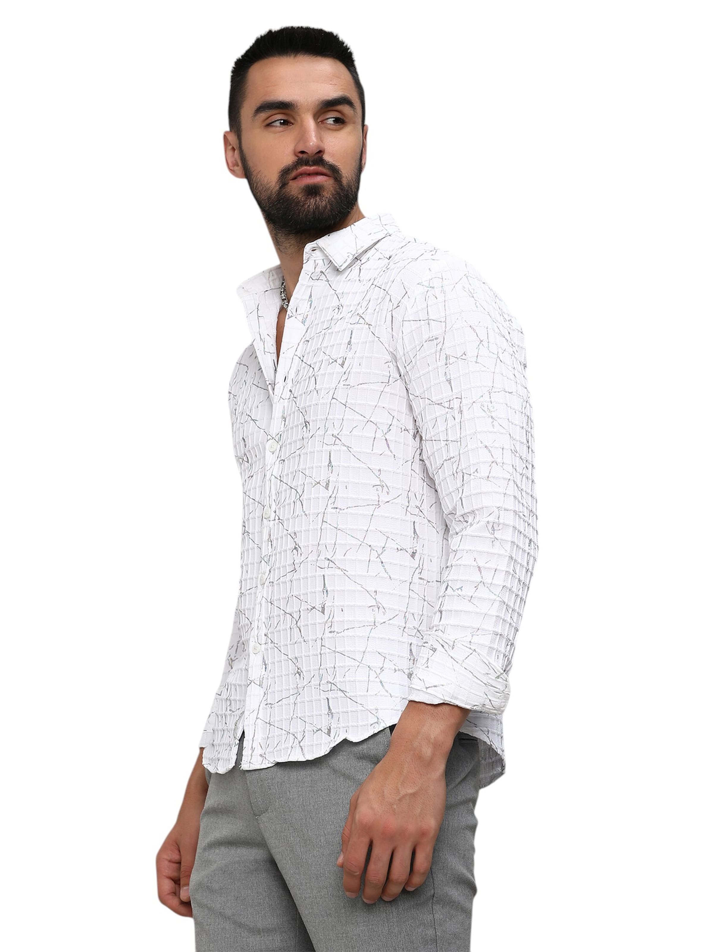 Campus Sutra Comfort Fit Hemd 'Susie' in Weiß