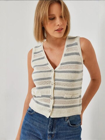 Gilet in maglia di Bianco Lucci in beige