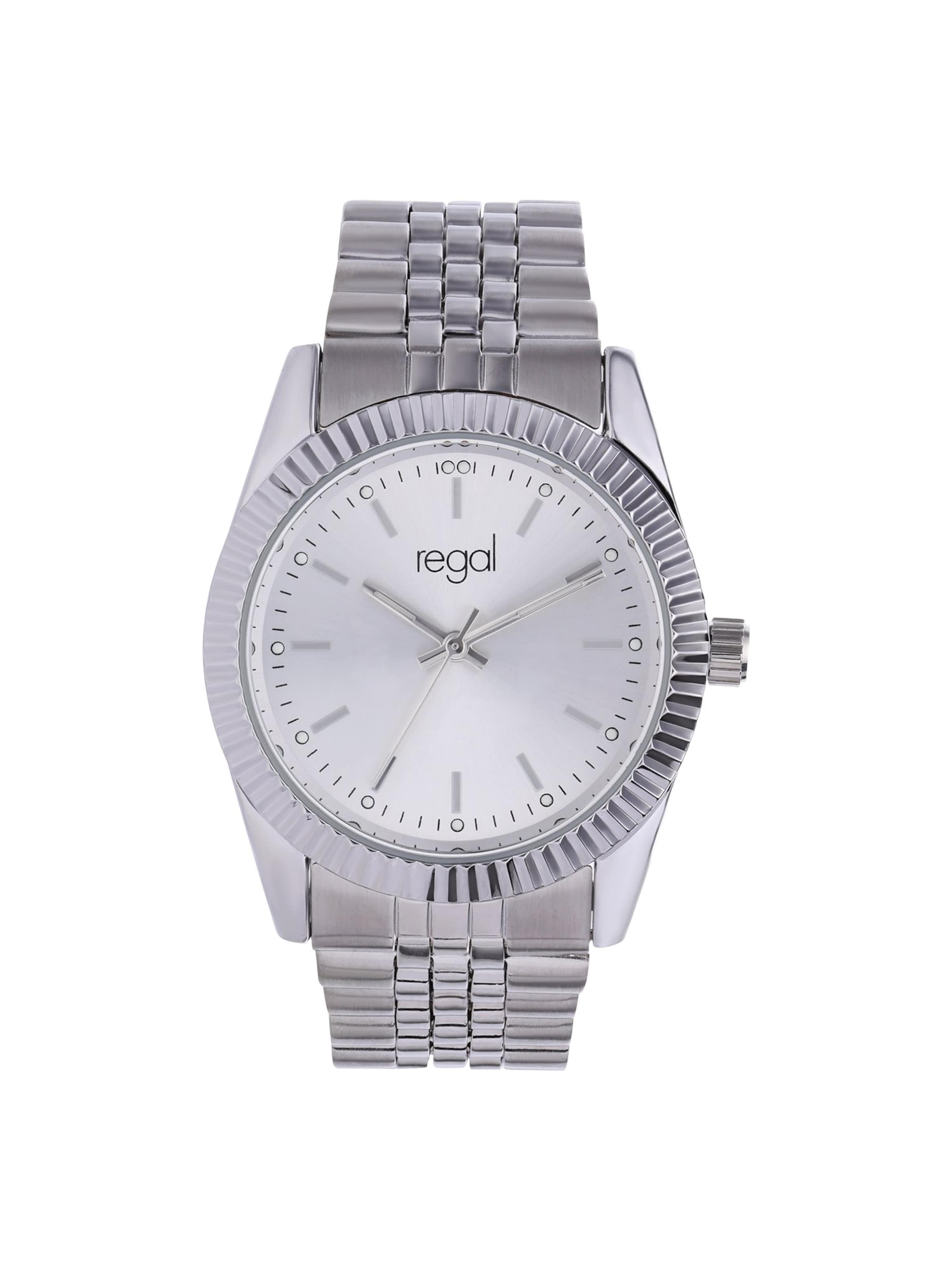 Montre à affichage analogique 'Statement' Lucardi en argent : devant