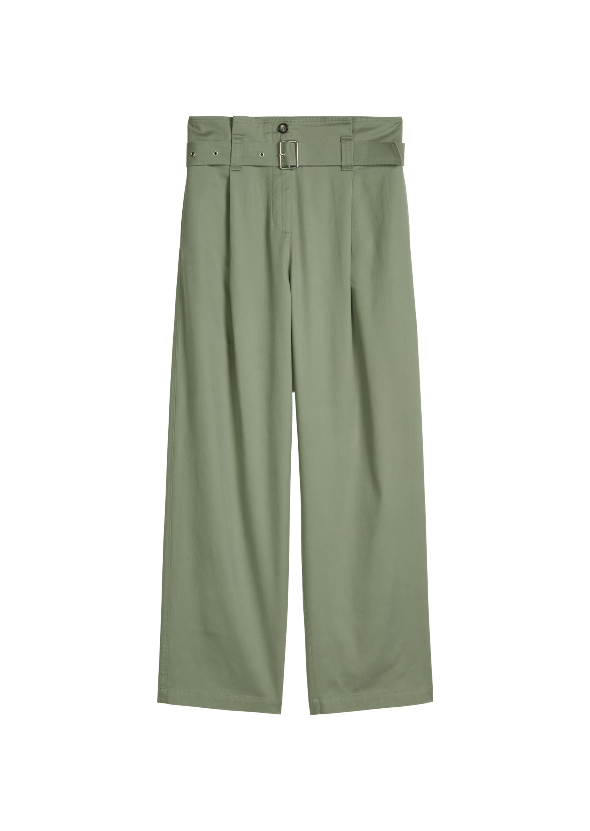 Wide Leg Pantalon à pince Marc O'Polo en vert : devant