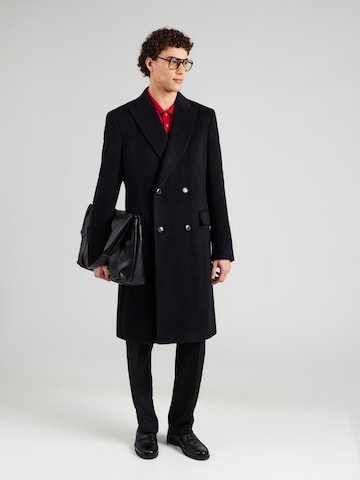 Cappotto di mezza stagione 'H-Hyde-DB-Peak-254' di BOSS in nero: frontale