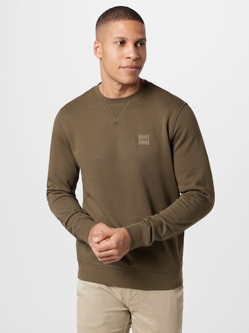 BOSS Sweatshirt 'Westart' in Green: front