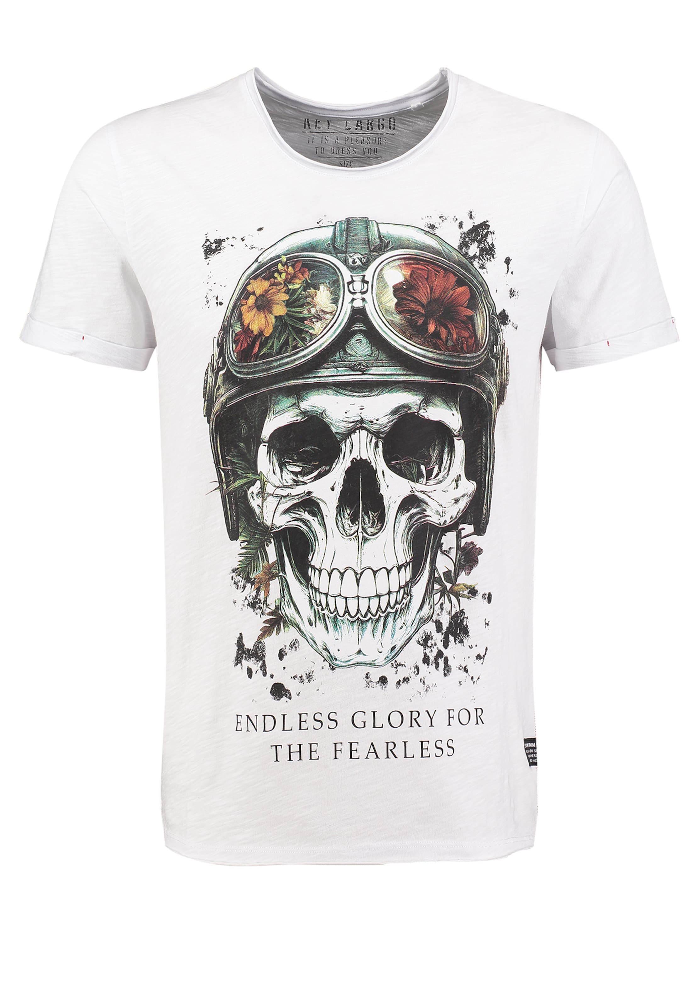 Key Largo T-Shirt 'KLFEARLESS' in Weiß: Vorderseite