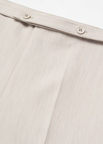 Regular Pantalon à plis 'Creta' MANGO en beige