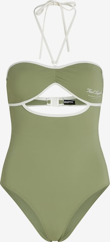 Costume intero 'Hotel' di Karl Lagerfeld in verde: frontale