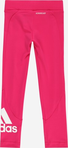 ADIDAS SPORTSWEAR - Skinny Calças de desporto 'Designed 2 Move' em rosa